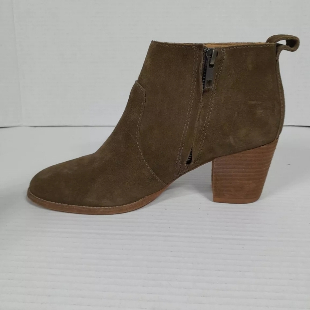Madewell The‎ Brenner Boot  Chelsea Block Heel Brown Suede Ankle Women Sz 7.5 - Picture 7 of 9